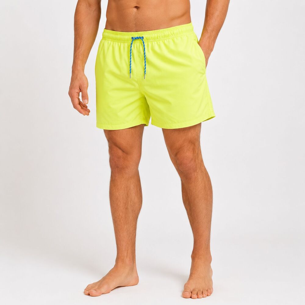 Goodfellow Neon Yellow Swim Trunks Men’s XXL 5” Inseam Beach Resort Shorts NWT